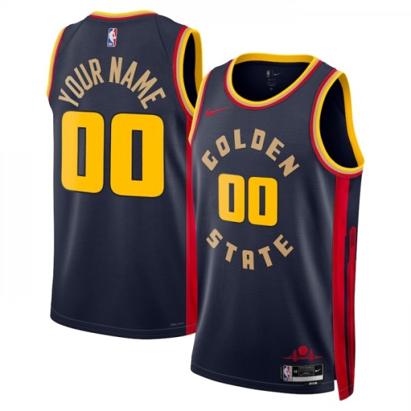 Golden State Warriors Trikot Benutzerdefinierte Nike 2024-25 City Edition Navy Swingman - Herren